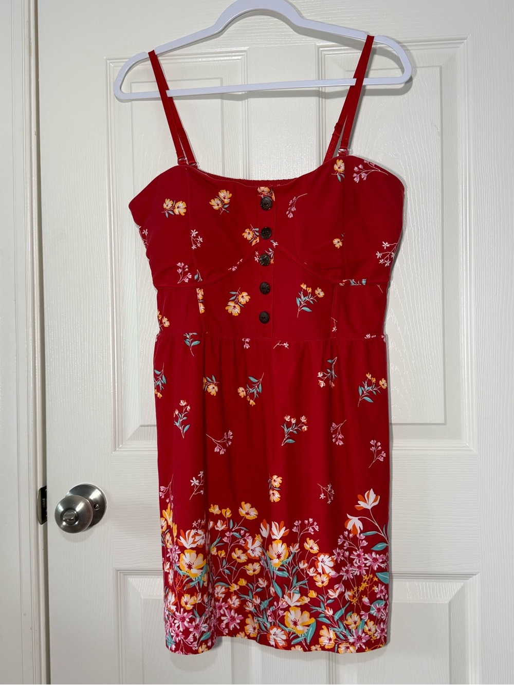 No Boundaries Red Floral Mini Dress Juniors Size XXL